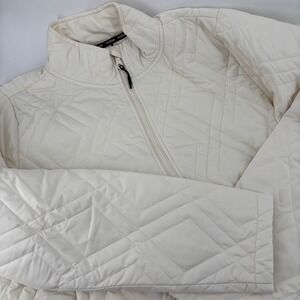 NWT Voyager Women Quilted Jacket XL Cream Water Resistant Full Zip Gorpcore